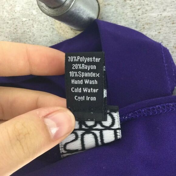 Clara Sun Woo Cowl Neck Draped Stretch Sleeveless Purple Midi Dress Women Medium - Picture 6 of 6